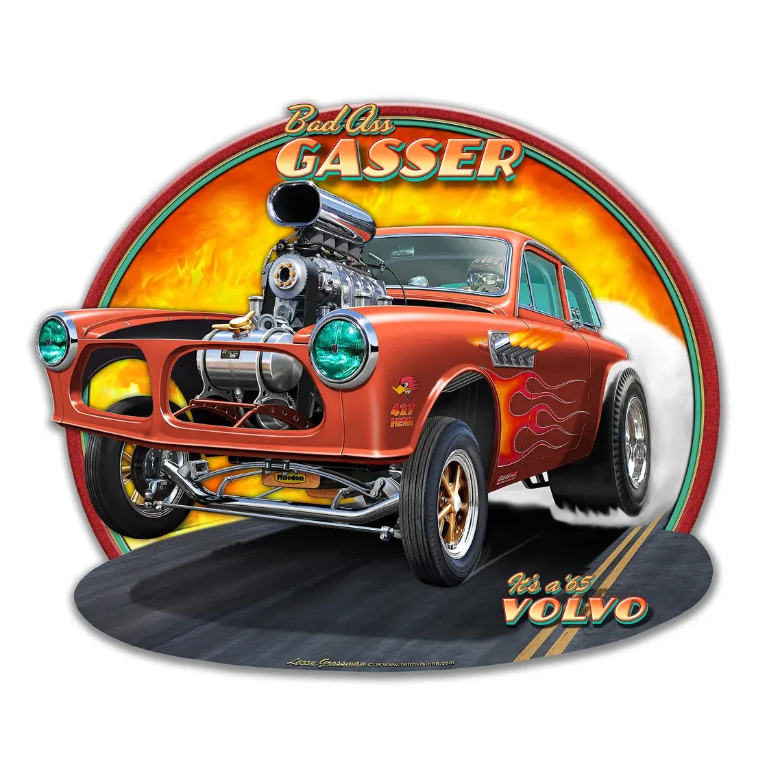 Volvo Gasser Metal Cut Out AVAILABLE IN TWO SIZES