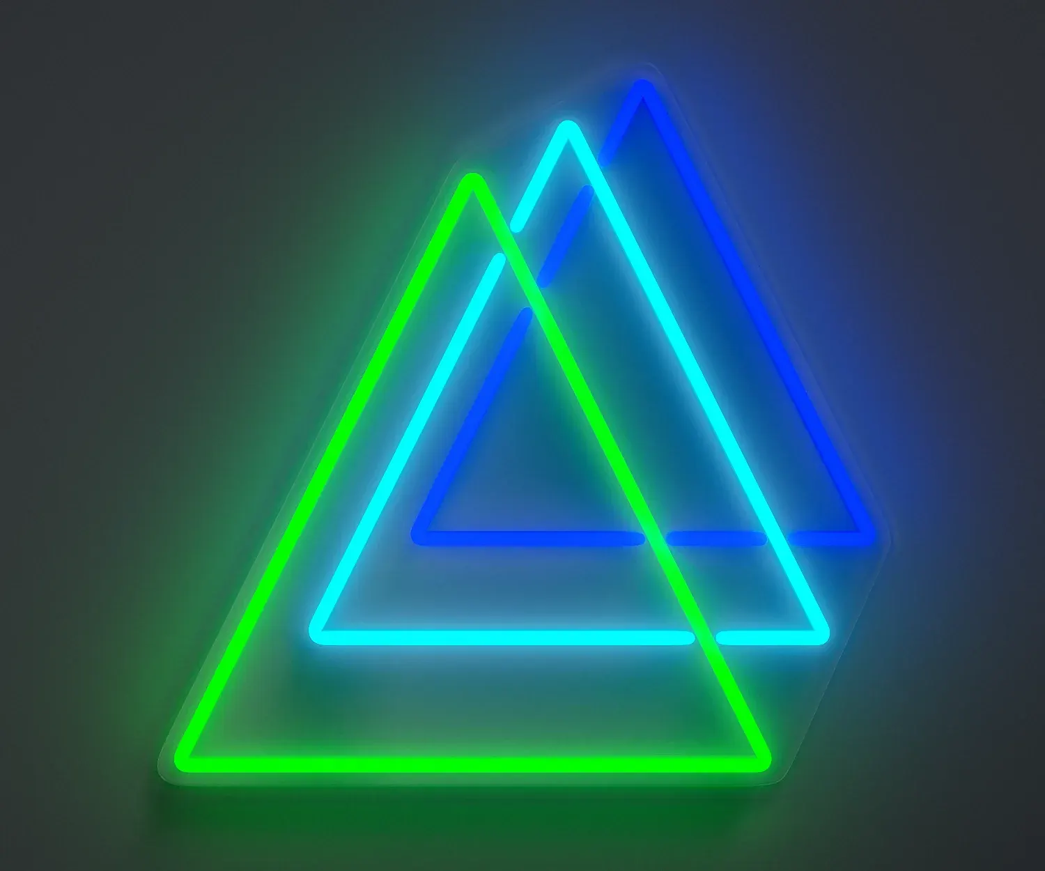 Triple Triangle LED Neon Sign
