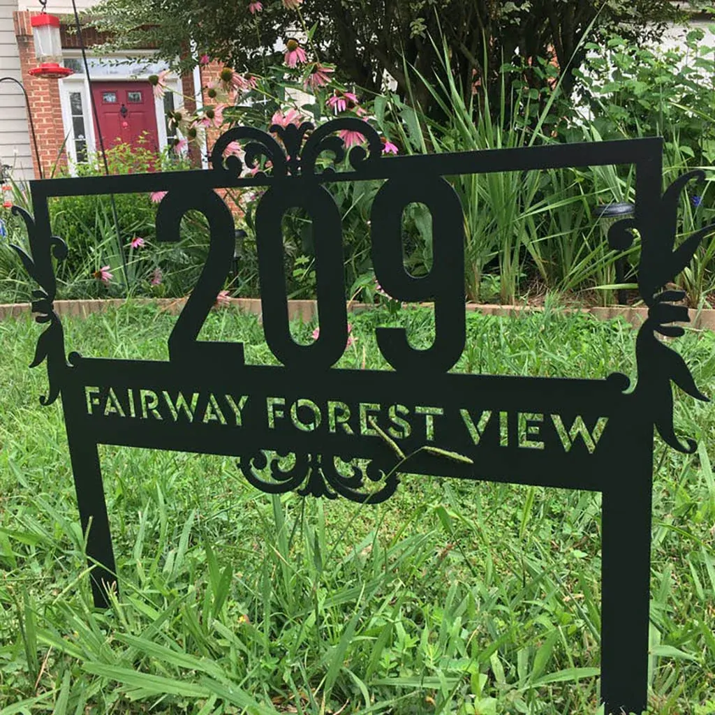 Lawn Address Monogram Personalized and Practical Address Sign