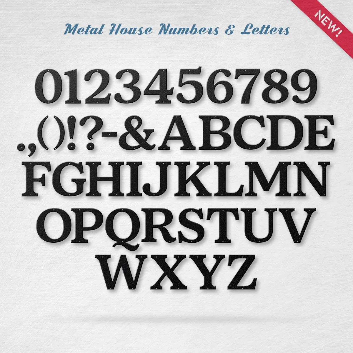 Metal House Numbers and Letters (12″) Individual Address Symbols and Characters for Home or Business