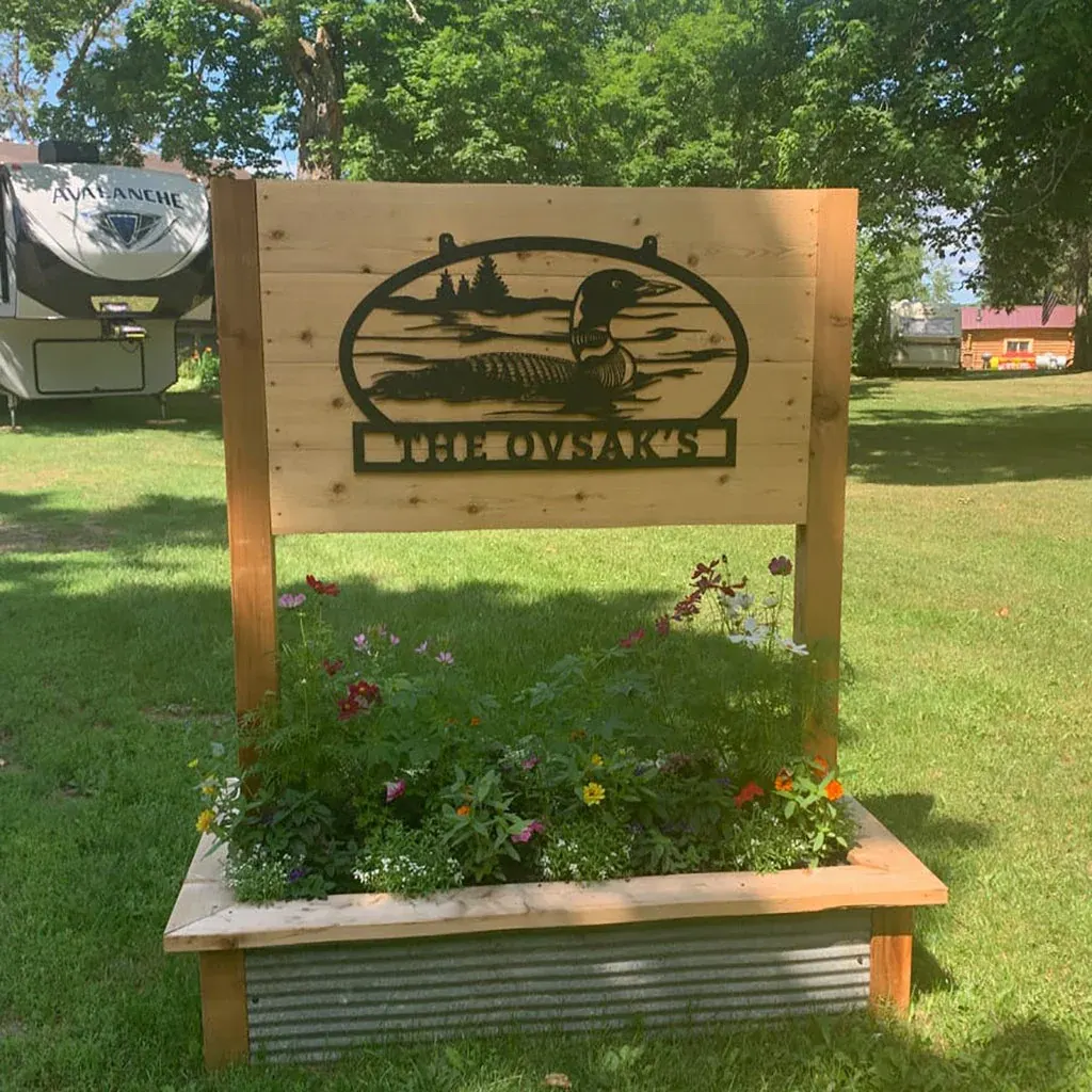 Outdoor Sign with Loon