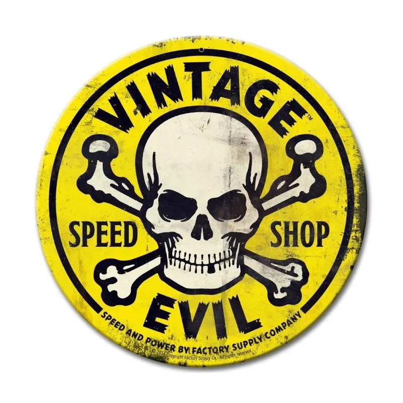 FSC012 – VE007 Round Yellow Vintage Sign