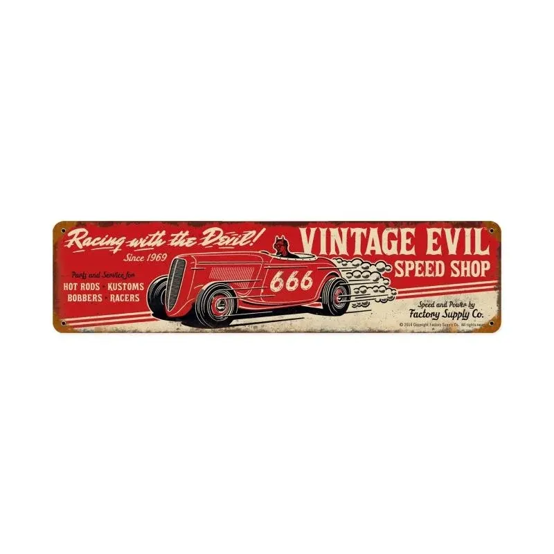FSC024 – Vintage Evil Racing Devil Vintage Sign
