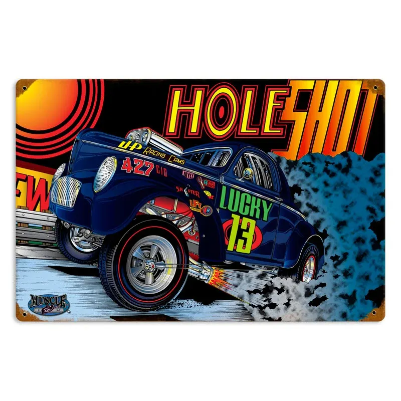 MNI006 – Gasser Hole Shot Vintage Sign